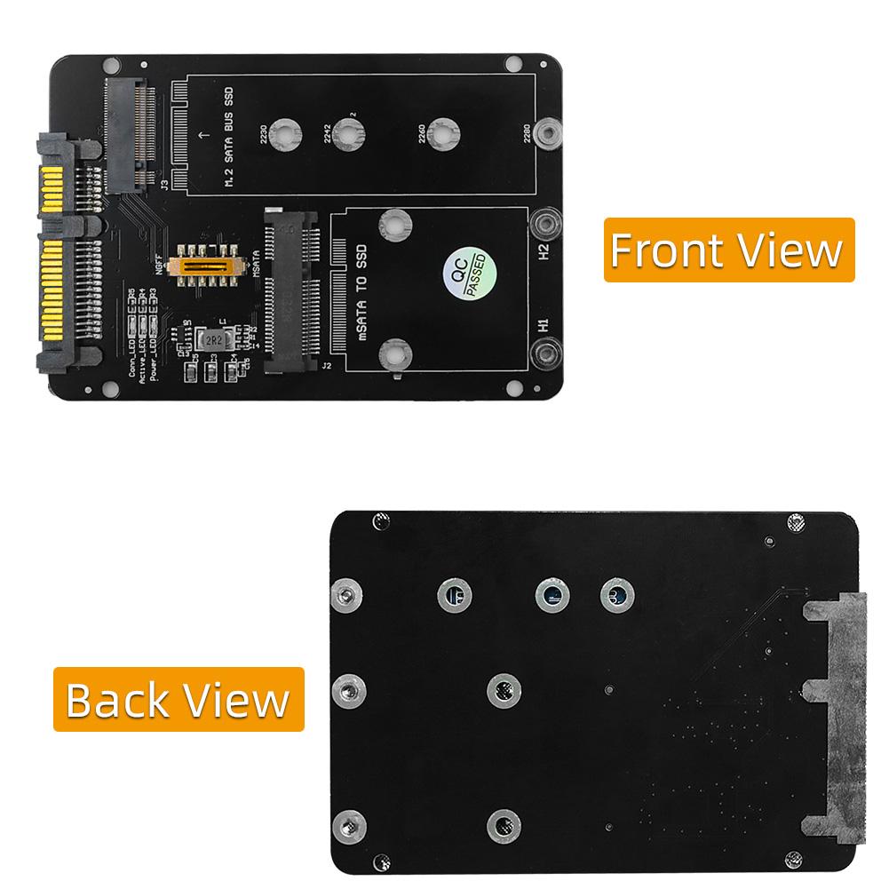 2 IN 1 Kombinieren M.2 NGFF Key B & MSATA SSD Zu SATA3 Adapter Parallele Struktur Unterstützt Kein NVMe