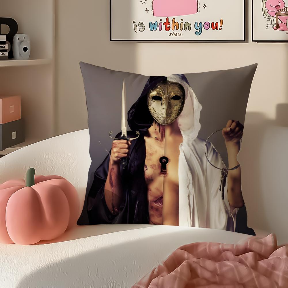 Heavy Metal British Band BBring Me the HHorizon Cushion Cover Pillowcase Short Plush Invisible zipper Room Sofa Cushion Cover