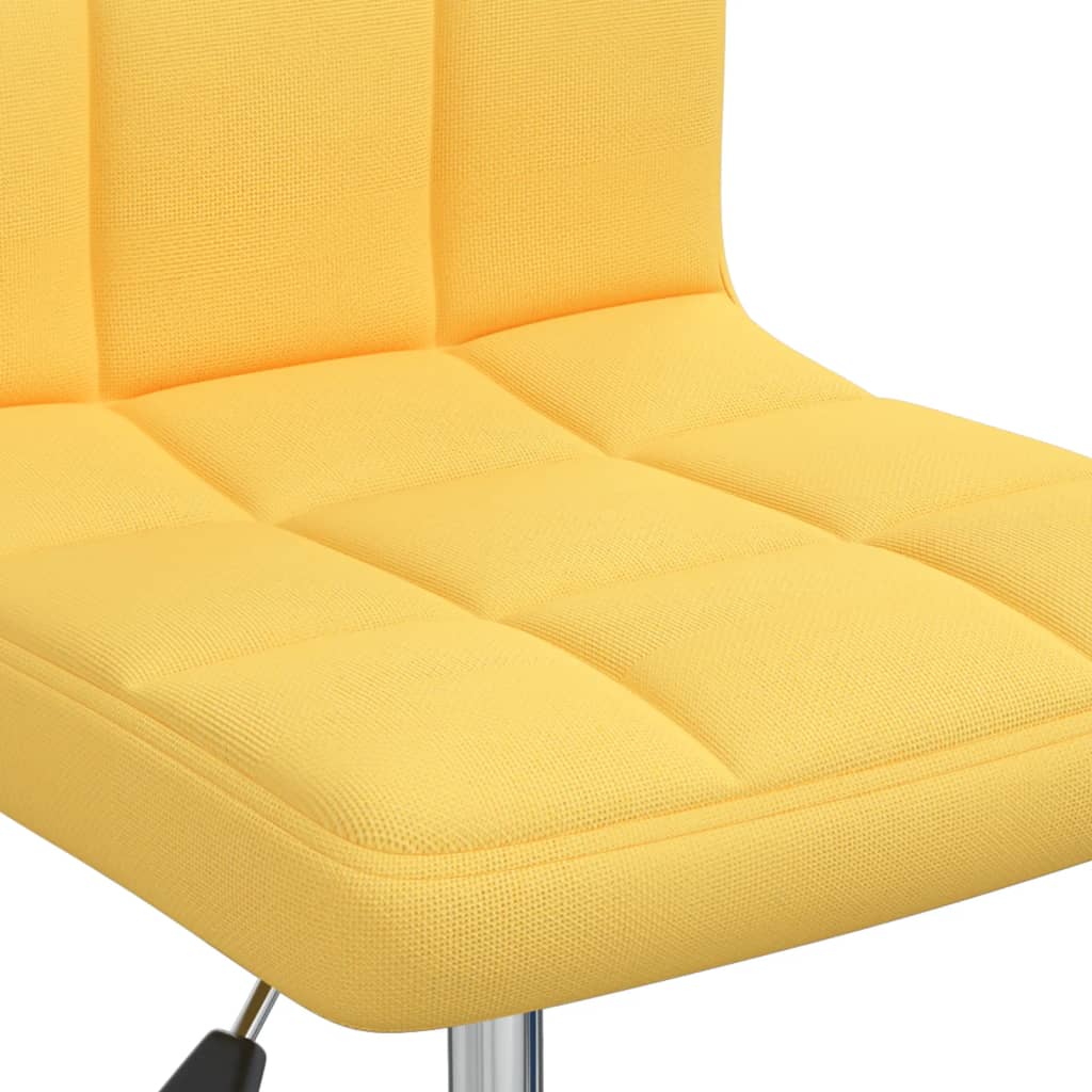 Vidaxl Swivel Dining Chair, Mustard, Fabric Upholstered
