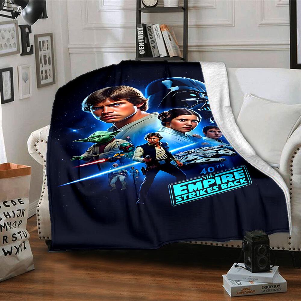 Star Wars Blanket Warmthful Decor Perfect for Picnics Bed Livingroom for All Occasions Digital Print Suitable for Gifting Relatives and Friends
