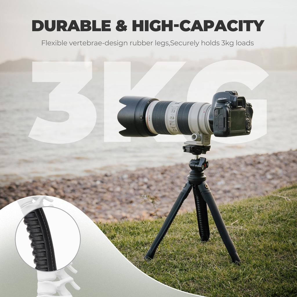 Suporte Tripé Freewell Vlogpod 3K com Suporte para Telefone e Montagem de Sapata Fria com Parafuso Ideal para DSLR e Vlogging Suporta até lbs 1/4" - iPhone, Câmera,