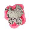 Baby Carriage Silicone Molds DIY Baby Birthday Fondant Cake Decorating Tools Polymer Clay Candy Chocolate Moulds