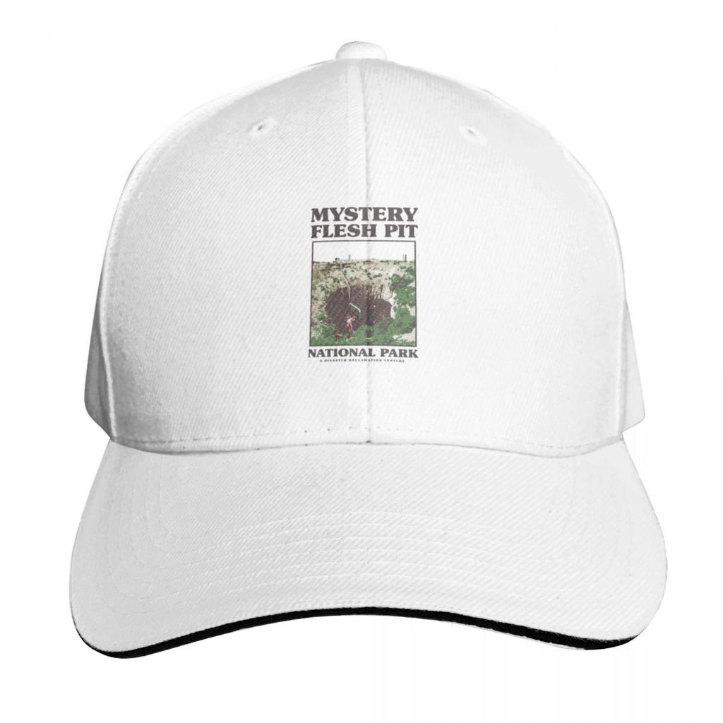 Mystery Flesh Pit National Park Merch Baseball Cap Quick Dry Performance Cotton Twill Breathable Contrast Two Tone Brim