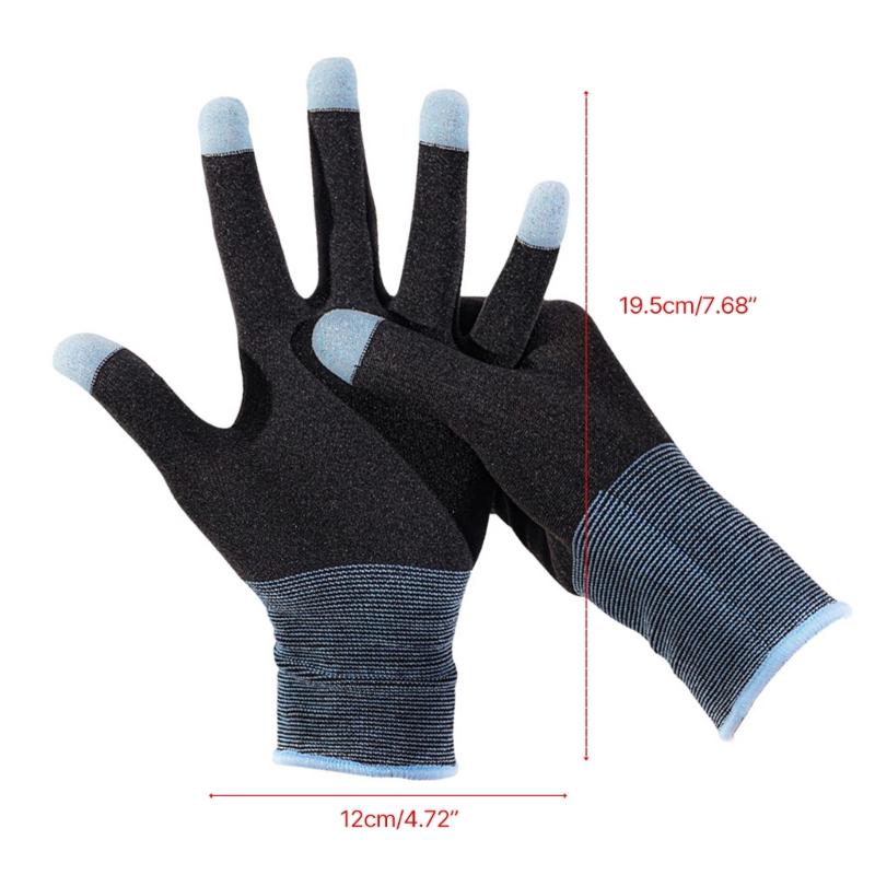 1 Pair Highly Sensitive Five Finger Thumb Sleeve Anti-Sweat Non-Scratch Breathable Compatible for E-Sports Gaming Gloves
