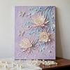 Faux Pearl Painting DIY Kit Easy Intuitive Craft Flower Pattern Painting with Pre-Printed Canvas