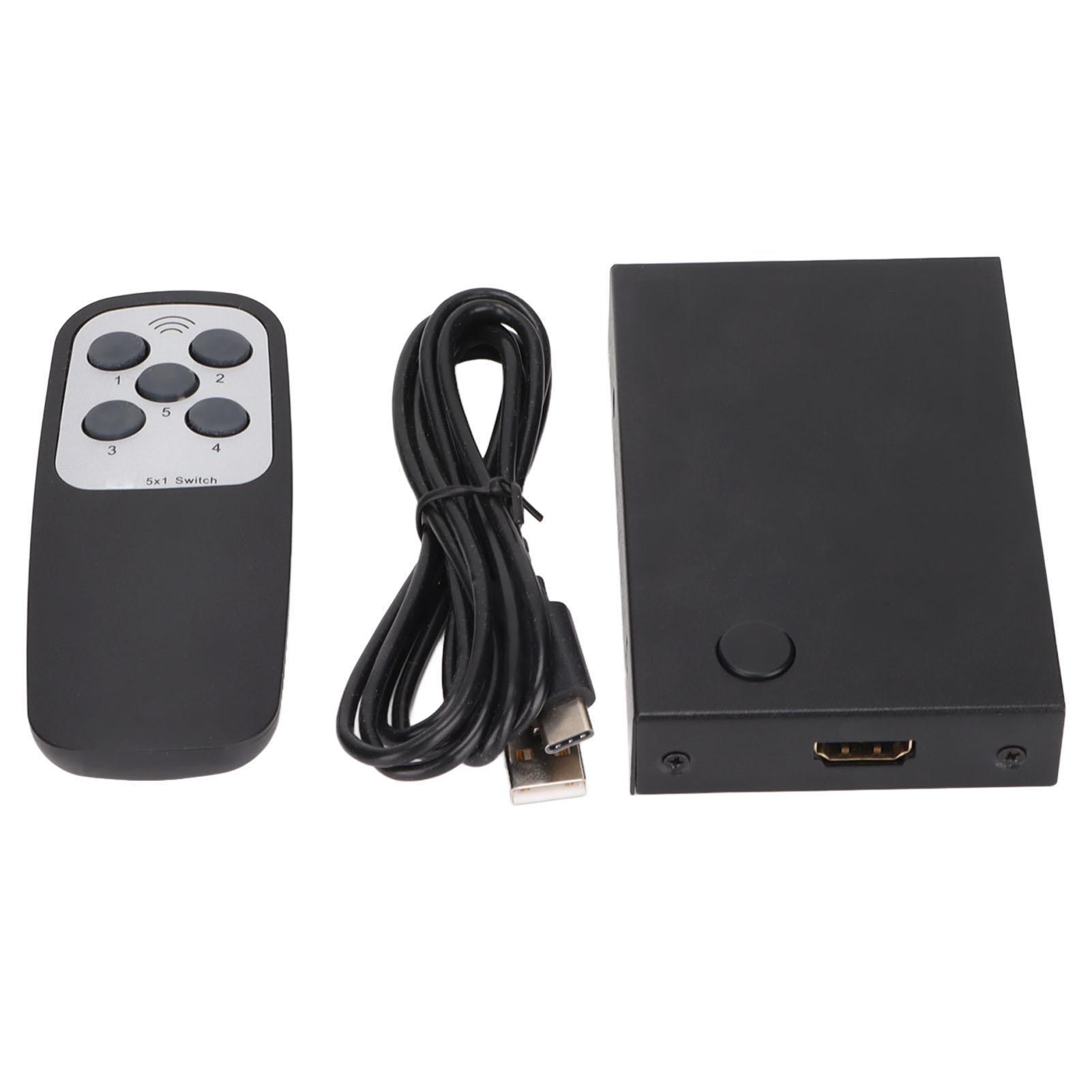 

Мультимедийный интерфейс HD 18 Гбит/с 2.0 5x1 коммутатор 5 в 1 выход селекторный коммутатор с дистанционным управлением и