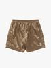 GOALSTUDIO Glossy Mesh Lined Shorts-Brown