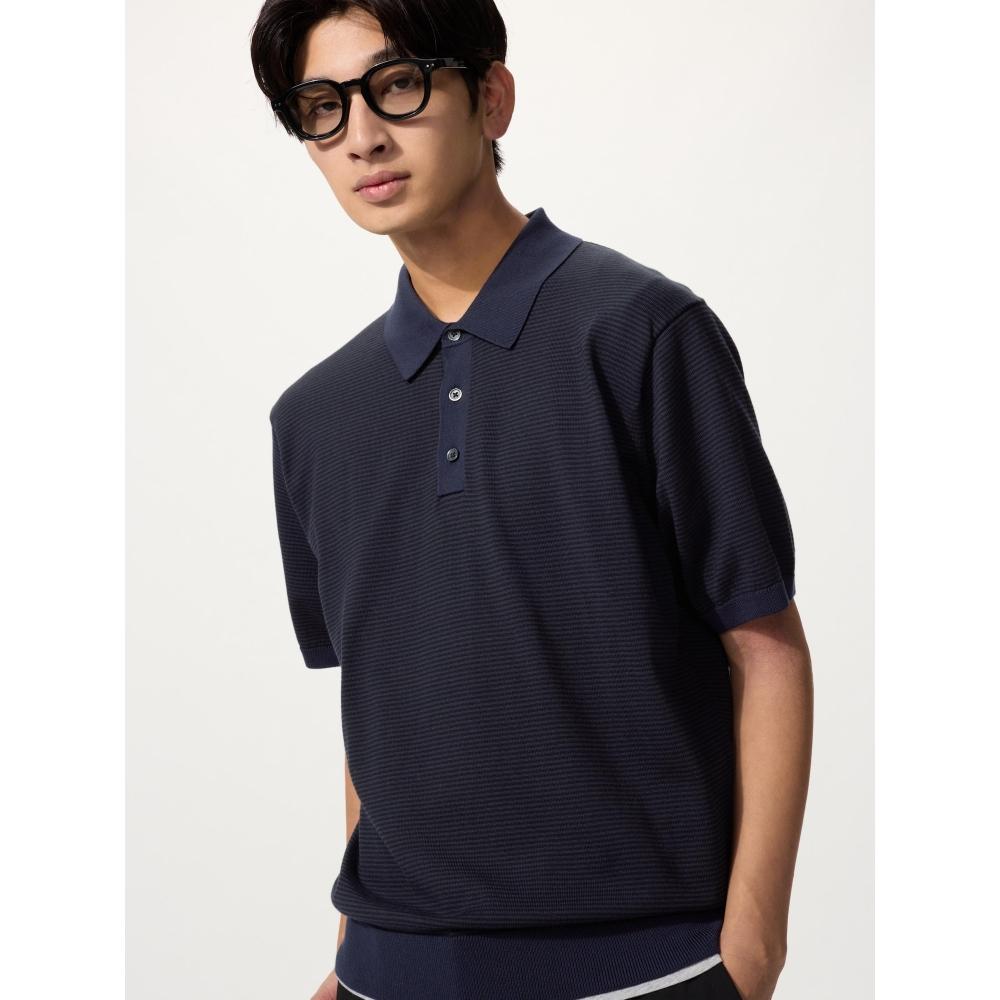 Uniqlo Japan Washable Knit Polo Sweater