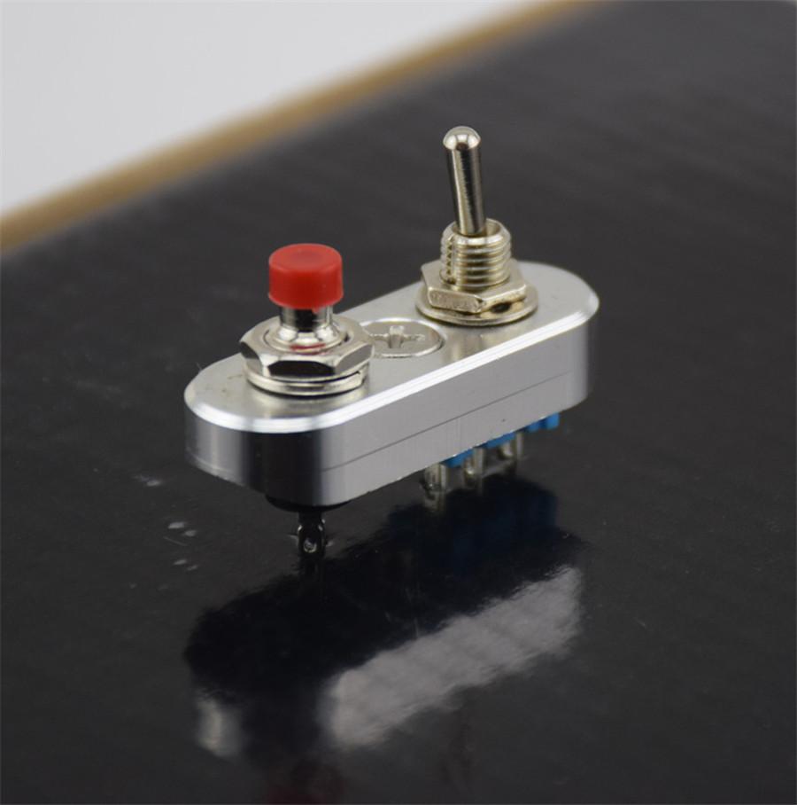 DIY Motorcycle Handlebar Engine Ignition Starts Stop Lever Silver Switch 12V