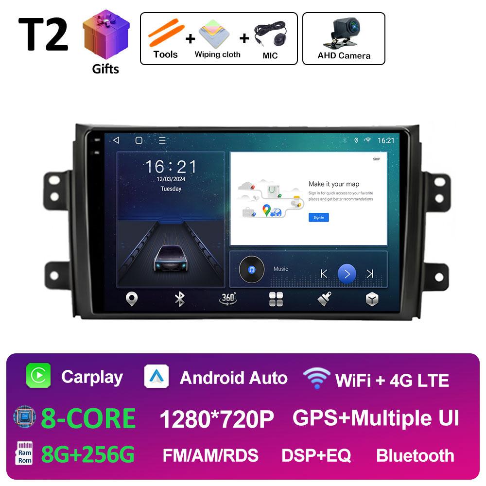 Wireless Carplay Android Intelligent System For Suzuki SX4 SX 4 2006 2007 2008 2009 - 2013 Bluetooth QLED IPS Screen Accessories