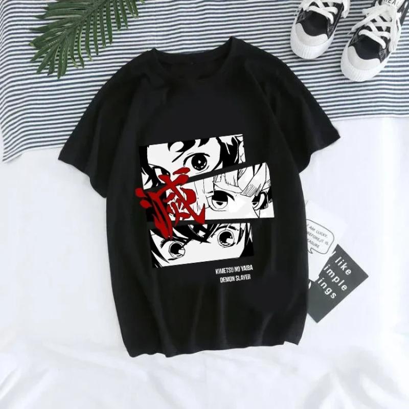 Japanese Anime Demon Slayer T Shirt Women Kimetsu No Yaiba Nezuko Tshirt Unisex Tanjirou Kamado Graphic Tee Shirt Female T-shirt