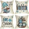 Winter Series Christmas Eve Linen Pillowcase Home Living Room Sofa Bedroom Cushion