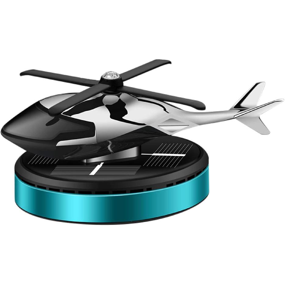 

Solar Energy Rotating Helicopter Aroma Diffuser Car Air Freshener Decorations Interior Accessories for Home Office (Blue) Blue Dream
