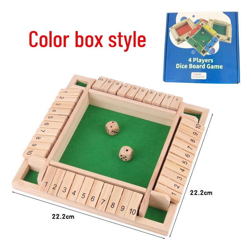 Children's Number Flip Card Game: Educational, Entertaining, Four-Sided Board & Drinking Game Props for Parties