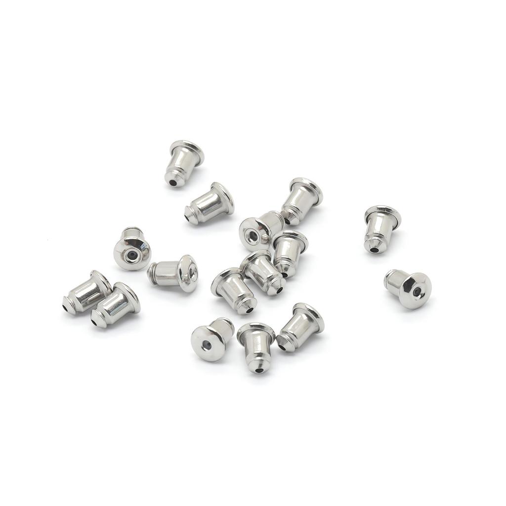 Stainless Steel Bullet Earplugs and Stud Earrings for DIY Jewelry Making