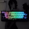 REZE White Black Anime Theme Keycaps Cherry Profile Customized PBT Dye-sublimation For Mad 60he Aula Win60 Wooting60 Keyboard