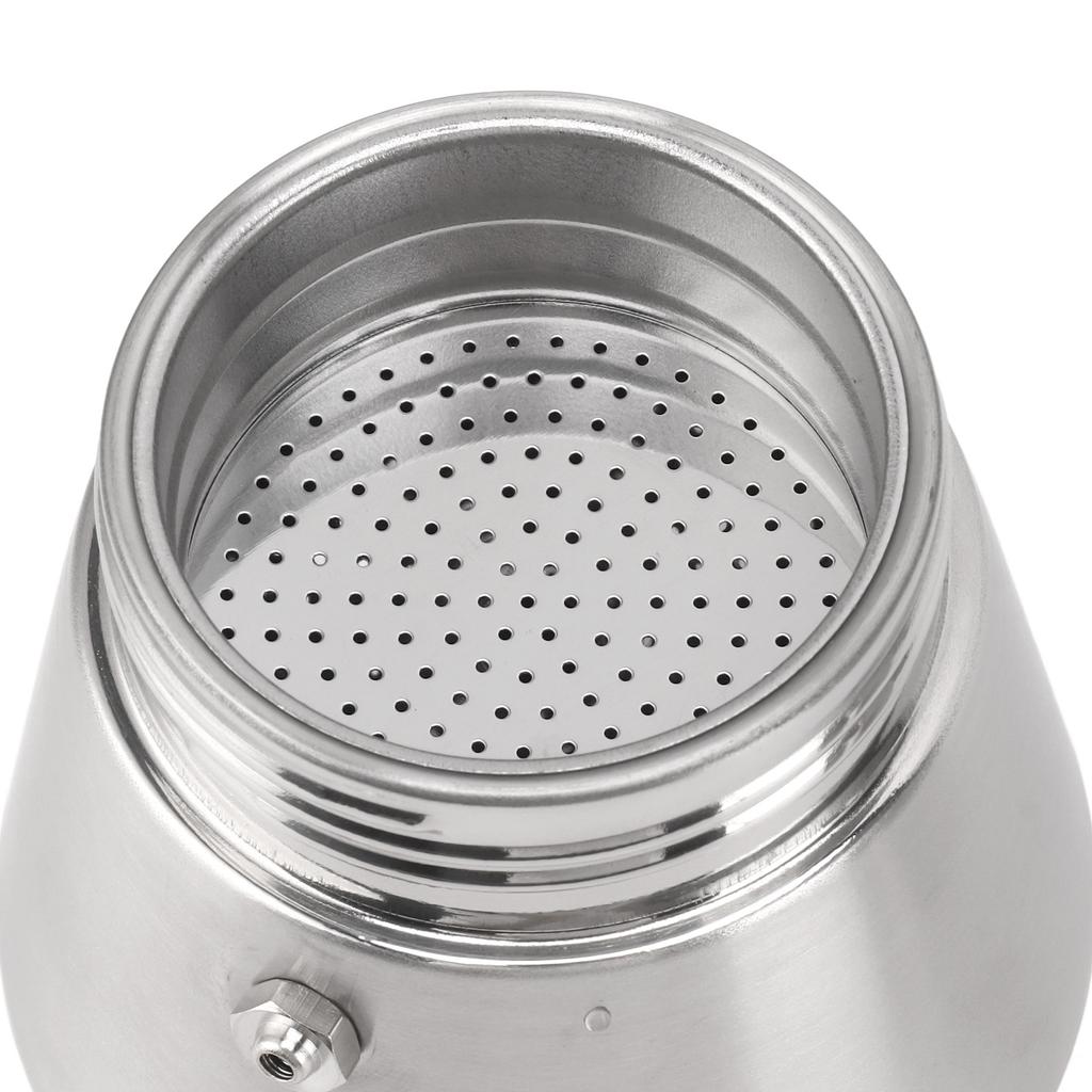 304 Stainless Steel Moka Pot Hand Brewed Coffee Pot High Pressure Cold Extraction Single Valve Coffee Equipment for Home Cafe