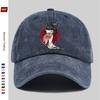 pc Cute Japanese Style Handheld Folding Fan Print Baseball Cap with Cartoon Cherry Blossom Print Design Sun Hat Comfortable Lig