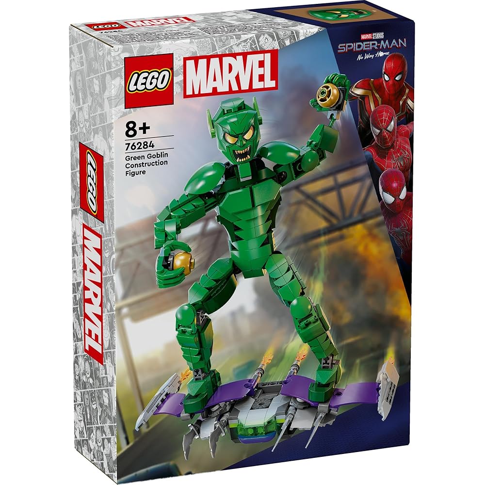 LEGO Marvel Green Goblin Action Figure Toy for Kids Ages 8-10 Building Blocks Collectible