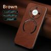 For Honor X9B Fine Hole PU Cow Pattern Leather Outer Magnetic Ring Soft Edge Anti-Drop Anti-Fingerprint Phone Case