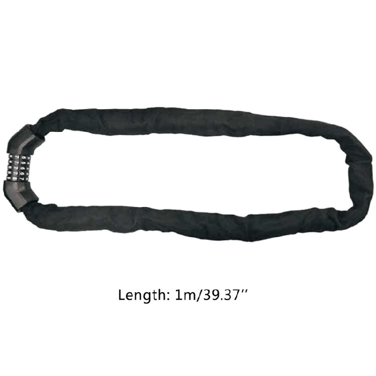 New Hot Bike Chain Locks 5 Digit Resettable Combination Password Bicycle Lock