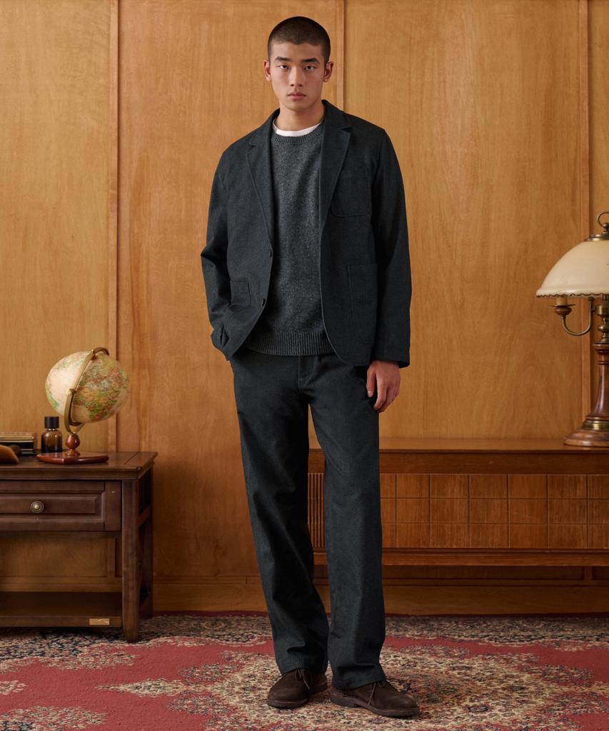 MUSINSA STANDARD Denim-Like Officer Pants [Black]