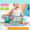 Infant Prone Support Pillow With Soft Fabric Mirror Book And Music Box For Tummy Play