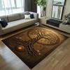 2D Magical Moon Tree Area Rug Life Tree Soft Non-Slip Large Floor Carpet Nature Home Decor for Bedroom Gamer Room Living Room
