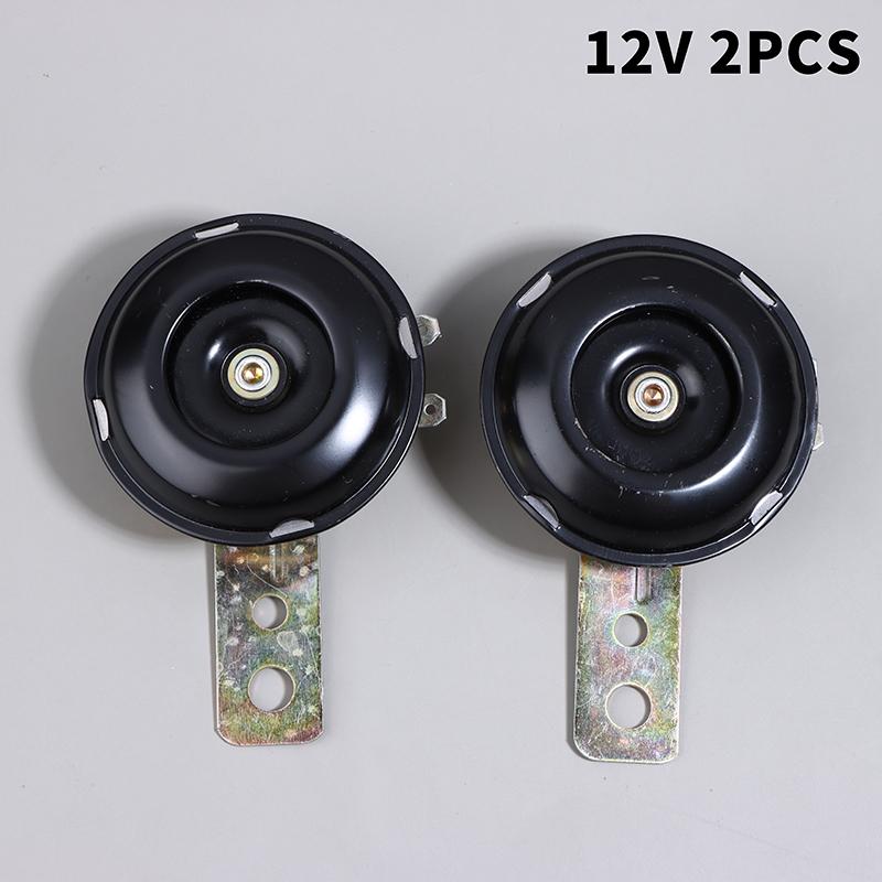 12V 48V 60V General Motorcycle Electric Horn Kit Waterproof Round Speaker Loud Electric Horn Suitable For Bicycle Scooter 105Db