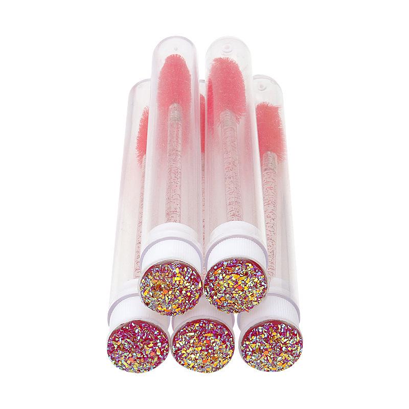 Disposable Crystal Rod Mascara Wand & Eyebrow Comb for Eyelash Extension Makeup