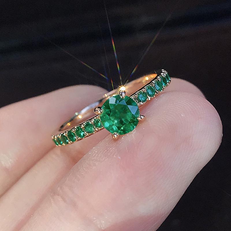 S925 Silver-Plated Zircon Wedding Ring - European & American Style by Sanjie