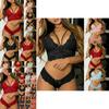 Women's Ultra Smooth Sexy Lace Lingerie Push Up Bra And Thong Set For Nightwear