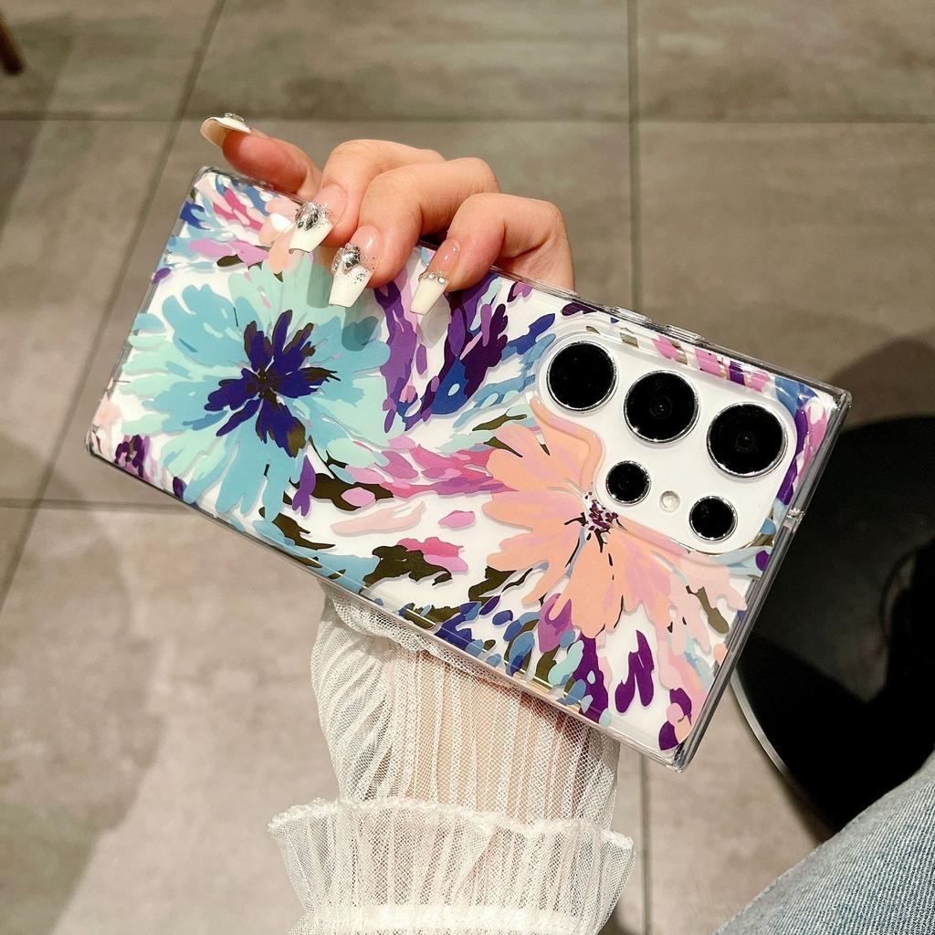 Suitable for Samsung S25ultra Mobile Phone Case S24FE Double Layer Printed A56 Yuese Garden A26 Protective Case