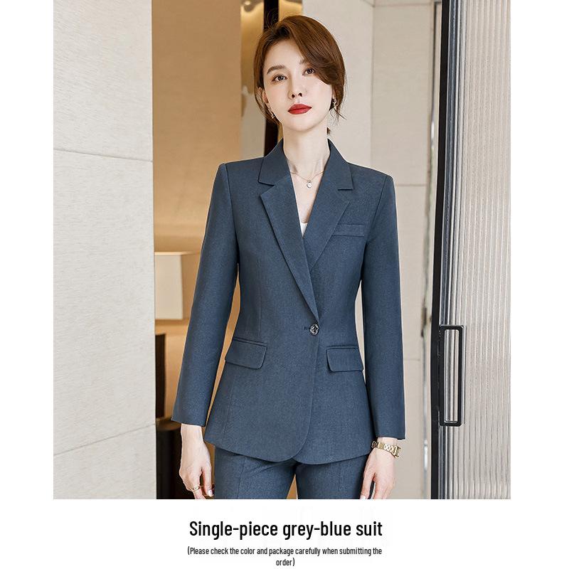 Women's High-End Korean Style Blazer Suit - Professional Workwear for Autumn/Winter