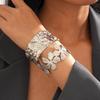 Cold Wind Metallic Pleated Flower Opening Bracelet a Sexy Bracelet