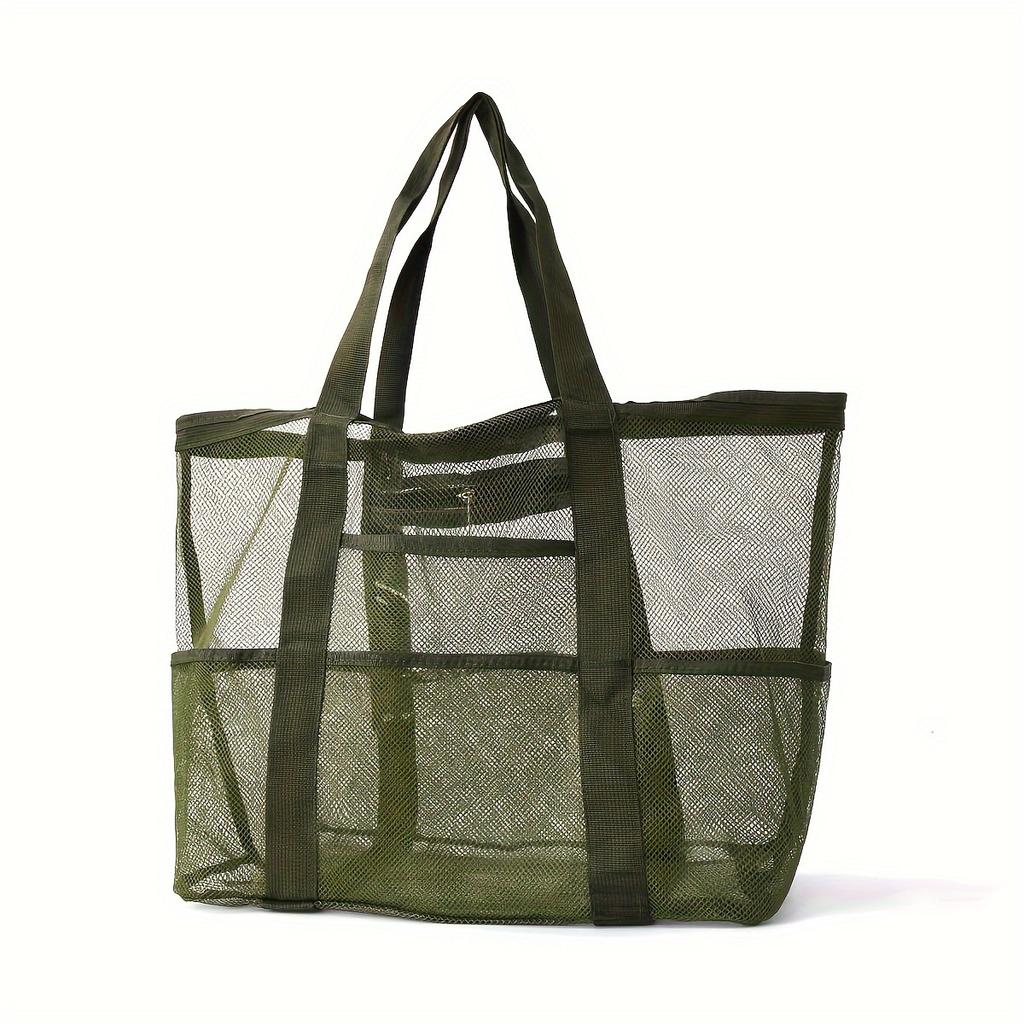 Mesh beach bag extra large capacity beach toy storage perfect for the beach and sea