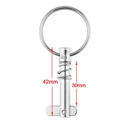 DT08 6Pcs Quick Release Pin Boat Bimini Top P 1/4 Inch Diameter with Drop Cam & Spring, Marine Hardware with Pull Ring