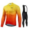 1 Mens Long Sleeve Cycling Jersey Set Breathable Quick-Dry Bike Apparel Road Racing Outdoor Sport
