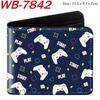 Gaming Controller Graffiti Wallet Large Capacity Wear-Resistant Short Fold Coin Purse Student Cartoon Print Casual