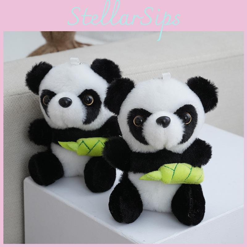 Panda Plushie Keychain With Luxurious Fur For Kids Room Decor Gift Idea