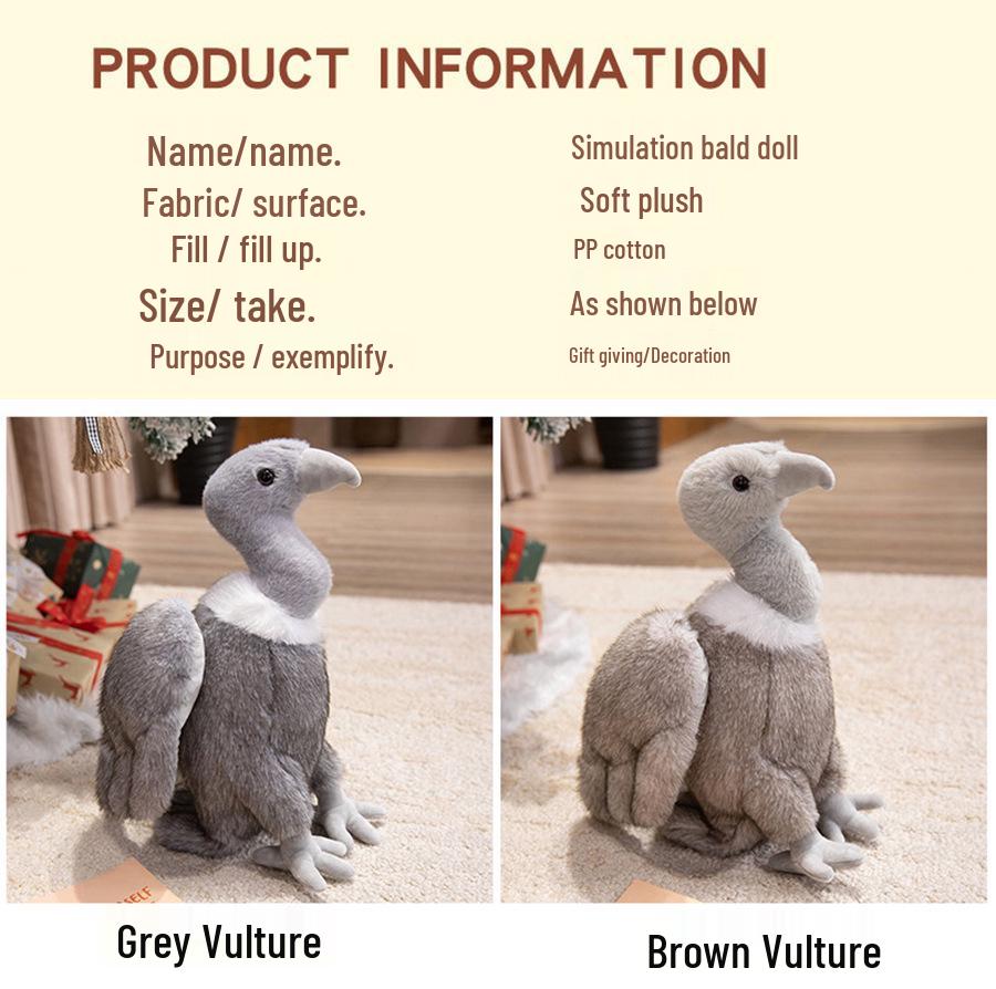 Cross-Border Eagle, Vulture, Pelican, Old Pigeon Plush Toys – Ugly Cute Bird Doll Collection