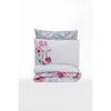 Parure de lit - 1 housse de couette 220 x 240 cm + 2 taies d'oreiller 60 x 60 cm - 100% coton renforcé - Gris