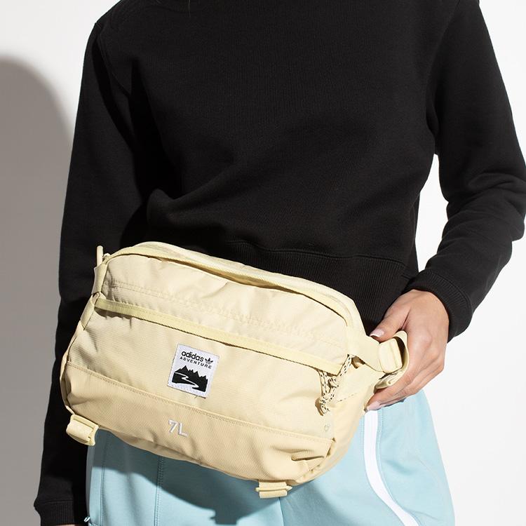 New Adidas Originals Polyester Shoulder Bag, Crossbody Bag, Fanny Pack Regular Unisex Beige HE9717