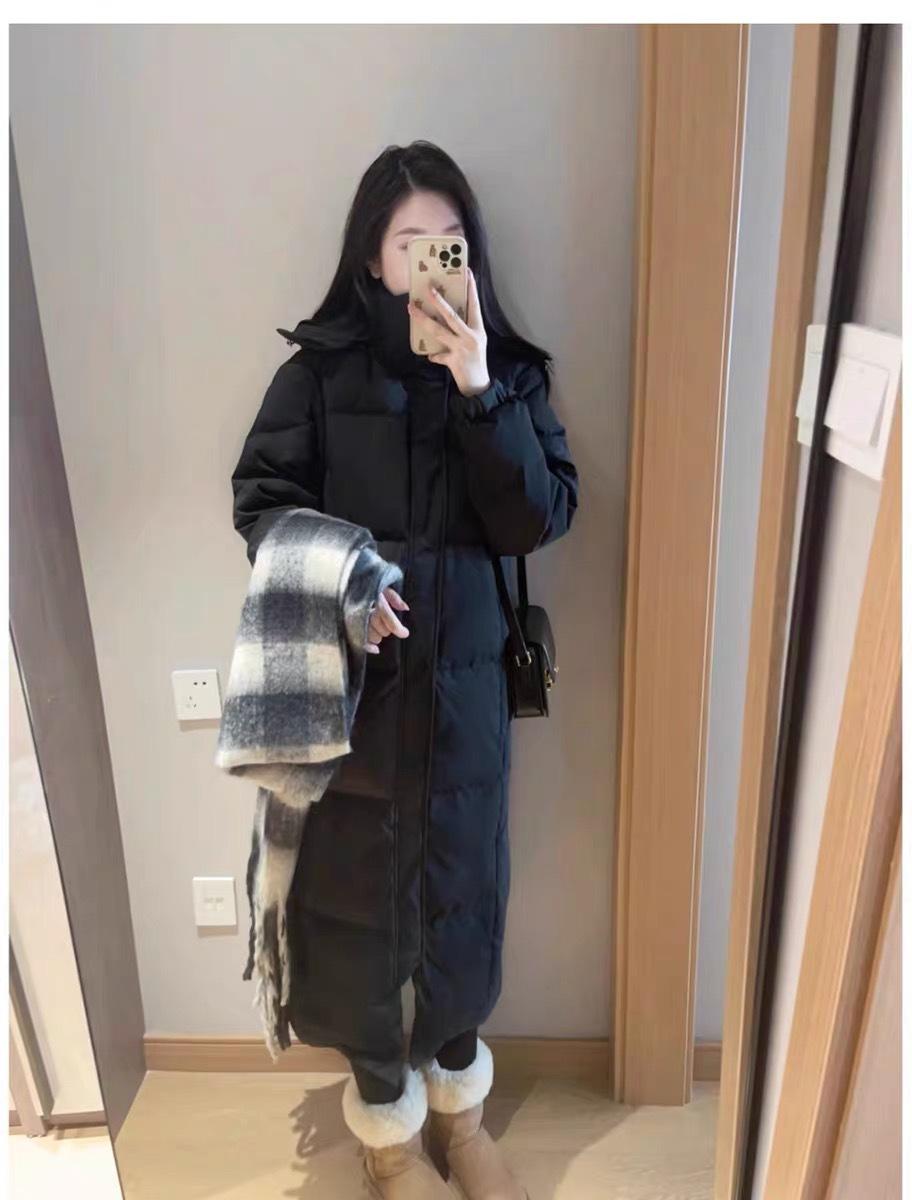 

Женское осенне-зимнее утолщенное пальто средней длины длиной выше колена, пуховое пальто свободного размера S