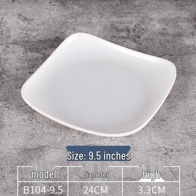 

Melamine Square Canteen Plates, 10-Pack