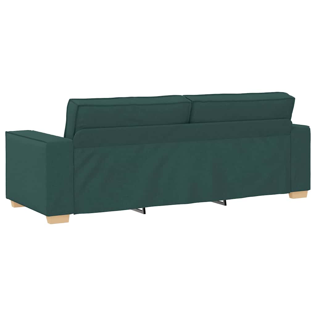 3 Seater Sofa Dark Green 220 cm Fabric