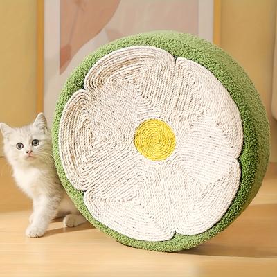 Circular Cat Scratching Board with Adorable Cat Design, Durable and Functional, Nails Scraper, Grinding Claw Toys, Indoor Furniture Shield, 1pc