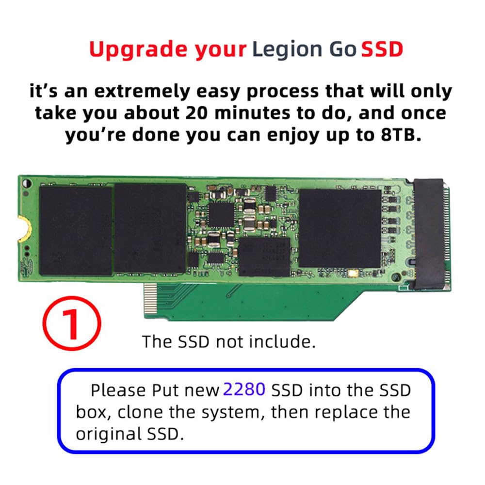 Xiwai NGFF NVMe 22x42mm To 22x80mm Male To Female Expansion SSD Legion Compatible with Game Boy PCI-E 4.0 M-Key Adapter, Go,