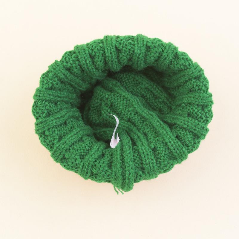 Christmas children's knitted hats winter outdoor contrasting color warm wool hats men and women baby Christmas gifts