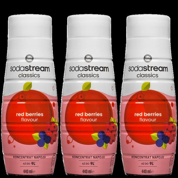 3x Sciroppo SodaStream Baies Rouges 440ml